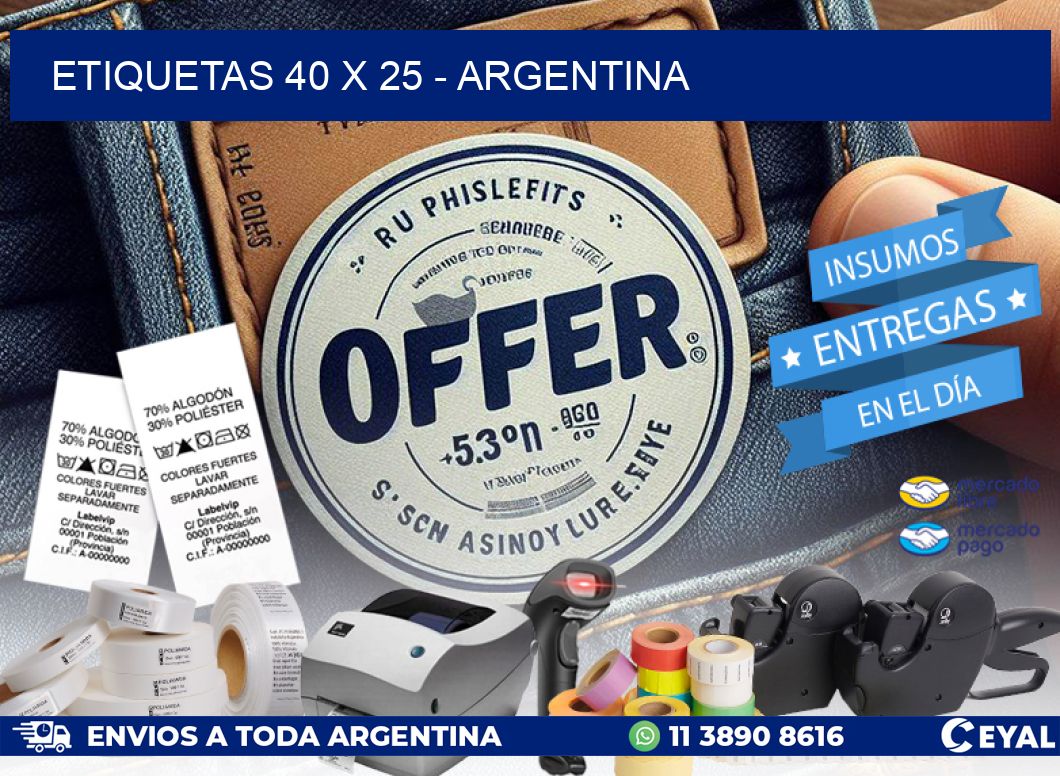 ETIQUETAS 40 x 25 - ARGENTINA