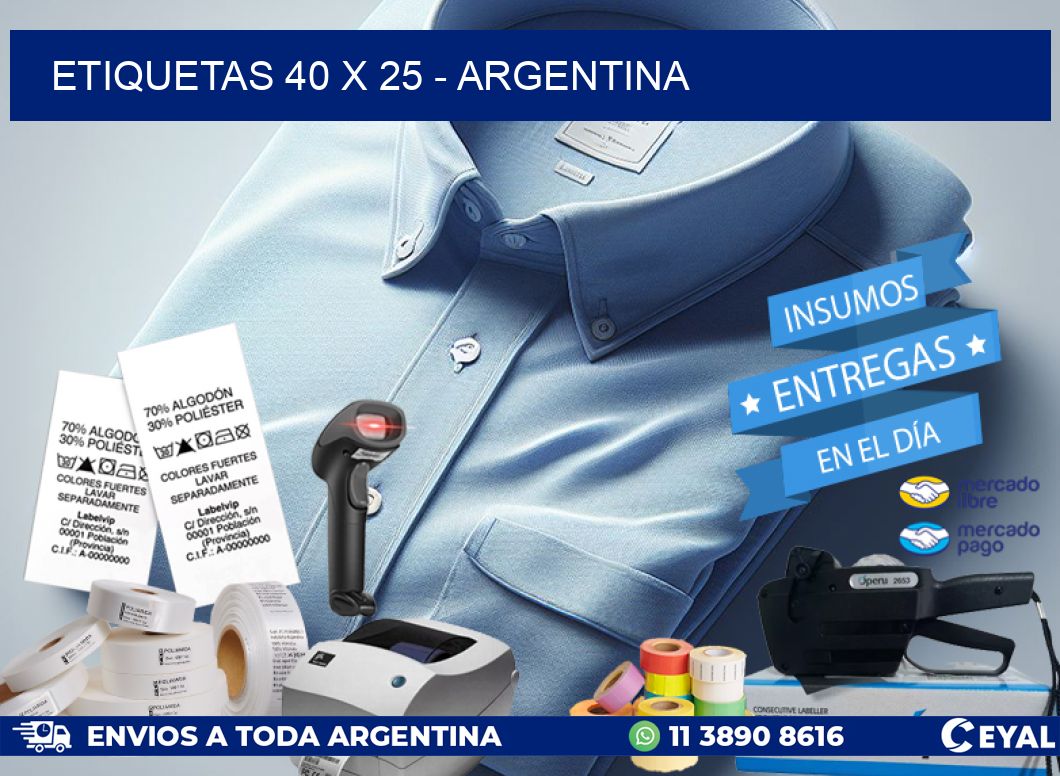 ETIQUETAS 40 x 25 – ARGENTINA