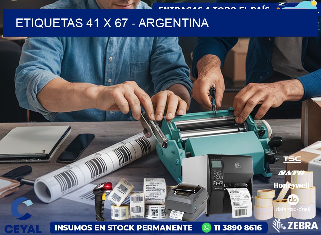 ETIQUETAS 41 x 67 - ARGENTINA