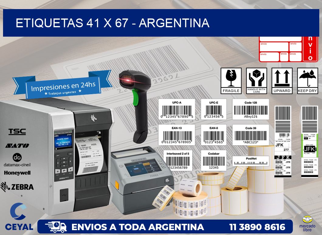 ETIQUETAS 41 x 67 - ARGENTINA