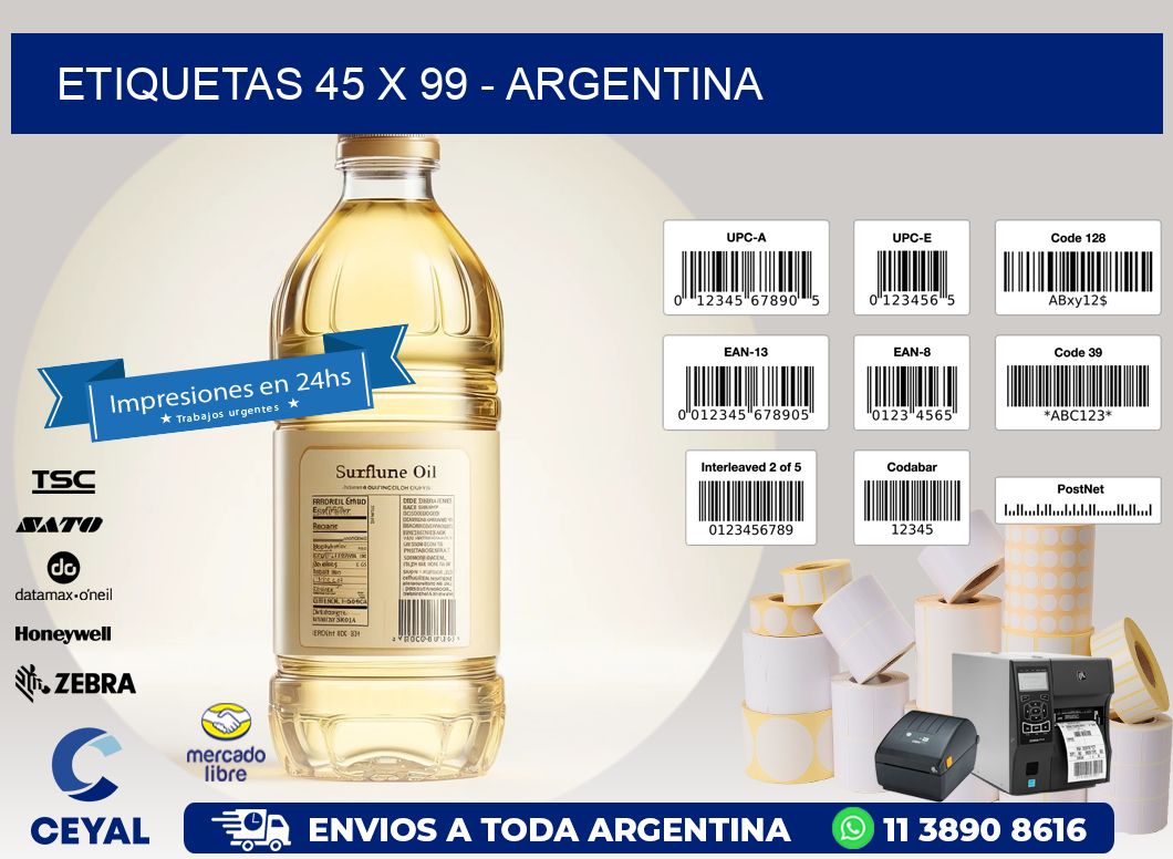 ETIQUETAS 45 x 99 - ARGENTINA