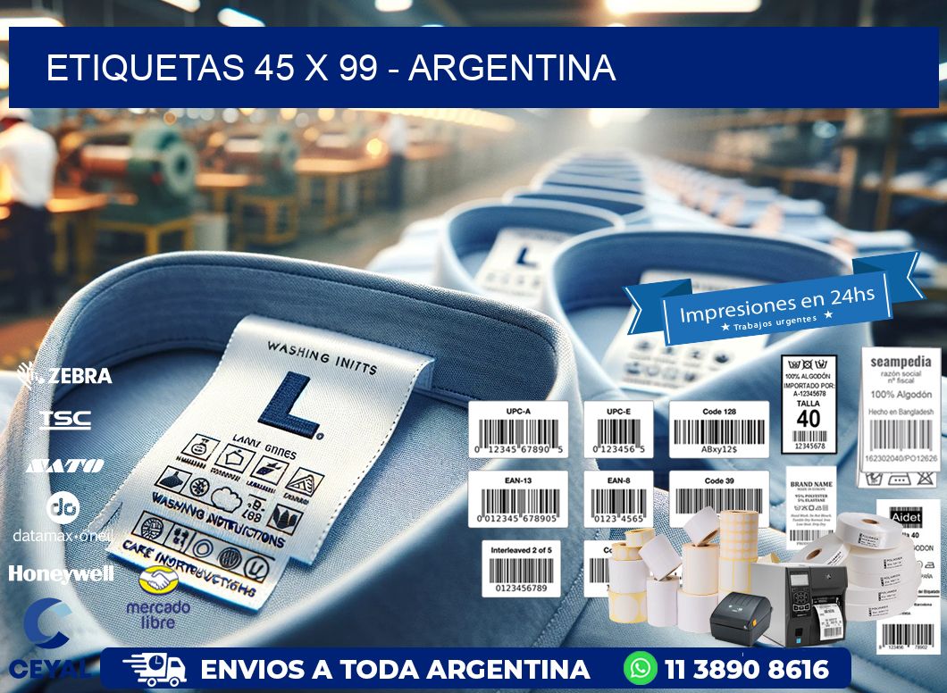 ETIQUETAS 45 x 99 - ARGENTINA