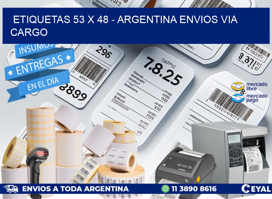 ETIQUETAS 53 x 48 – ARGENTINA ENVIOS VIA CARGO