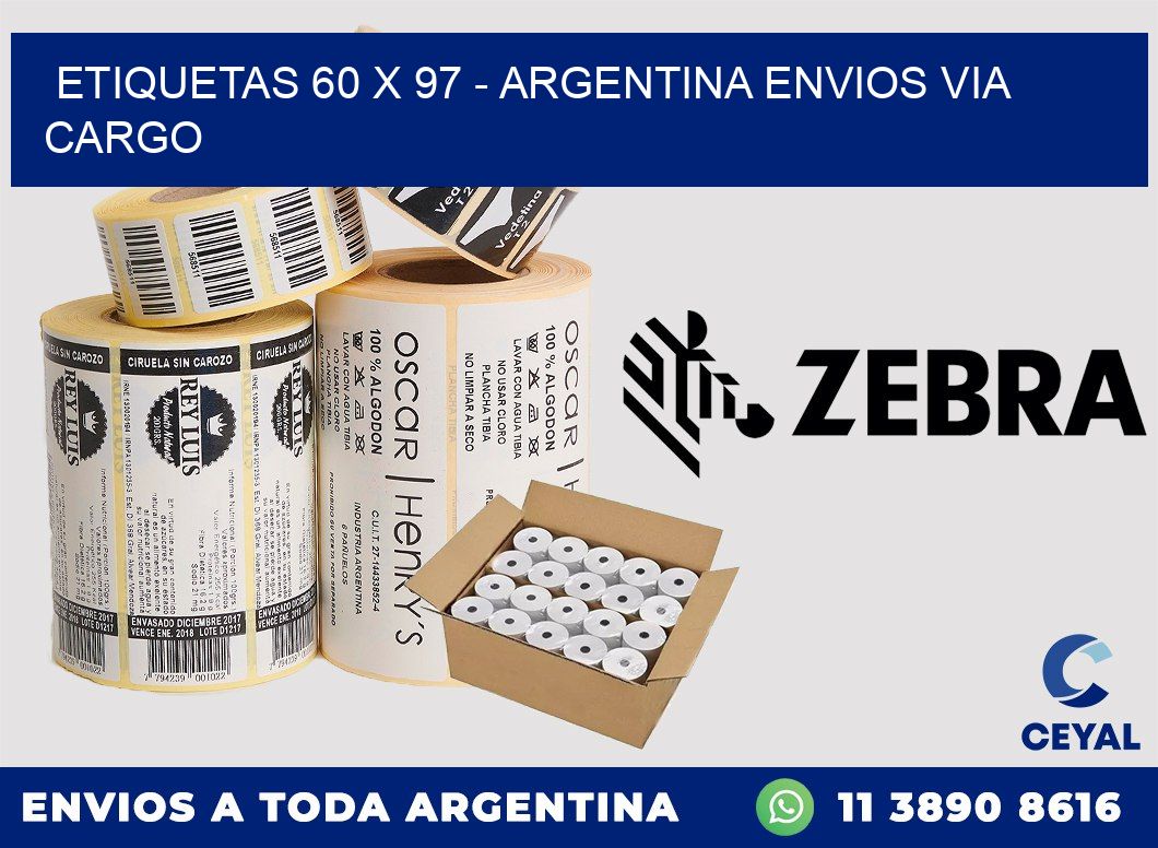 ETIQUETAS 60 x 97 – ARGENTINA ENVIOS VIA CARGO