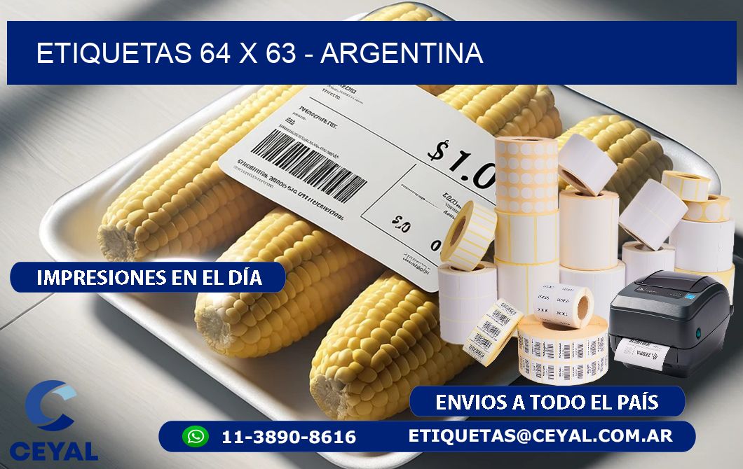 ETIQUETAS 64 x 63 - ARGENTINA