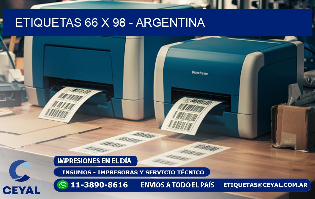 ETIQUETAS 66 x 98 - ARGENTINA