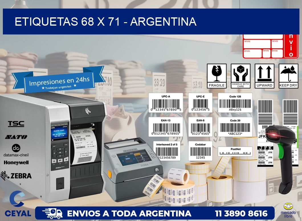 ETIQUETAS 68 x 71 - ARGENTINA