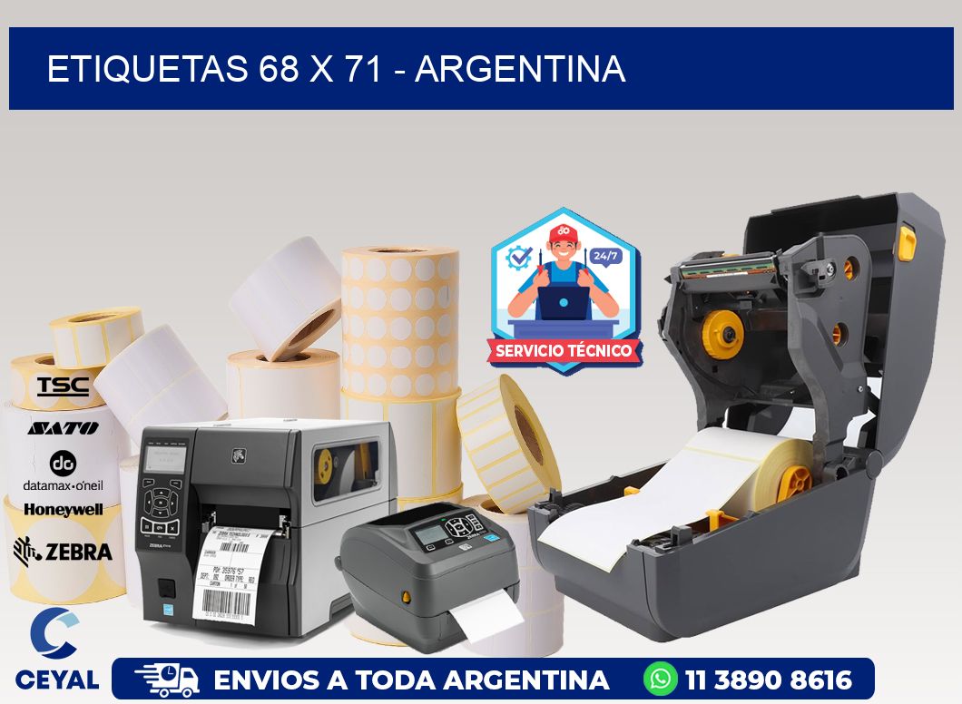 ETIQUETAS 68 x 71 - ARGENTINA