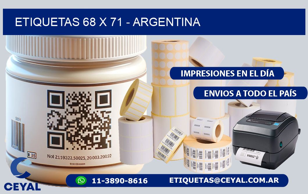 ETIQUETAS 68 x 71 - ARGENTINA