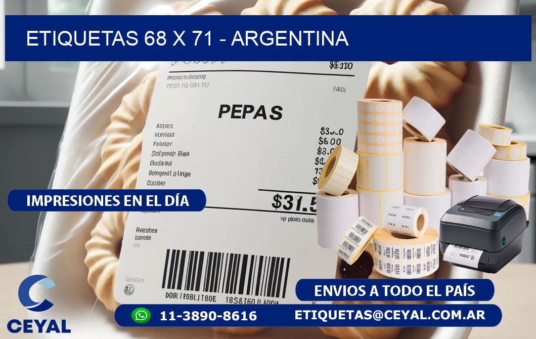 ETIQUETAS 68 x 71 - ARGENTINA