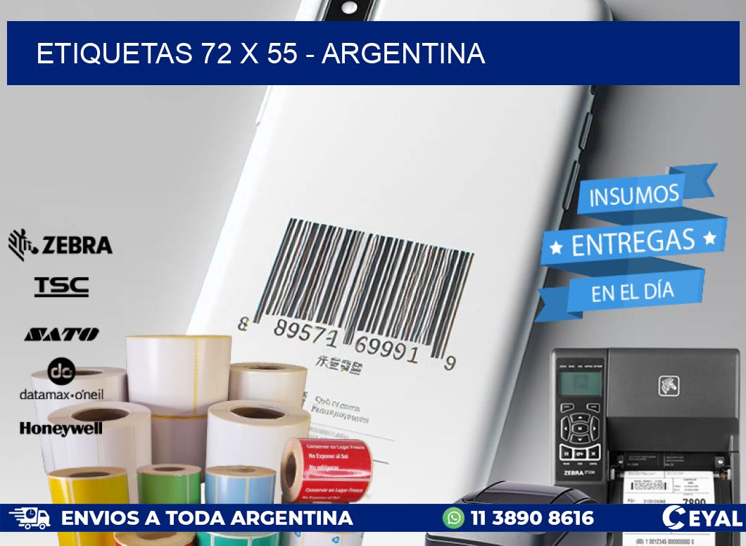 ETIQUETAS 72 x 55 - ARGENTINA