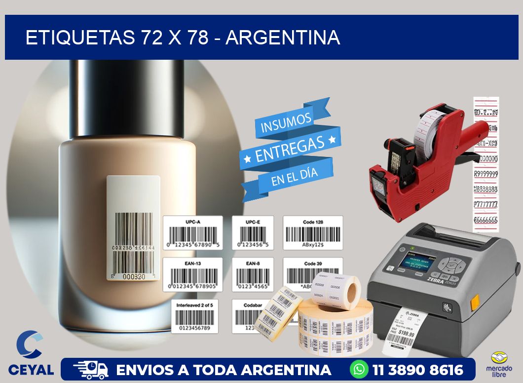 ETIQUETAS 72 x 78 - ARGENTINA