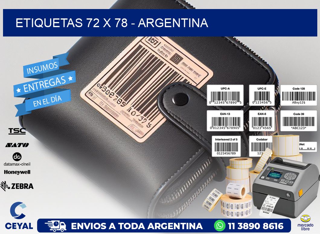 ETIQUETAS 72 x 78 - ARGENTINA