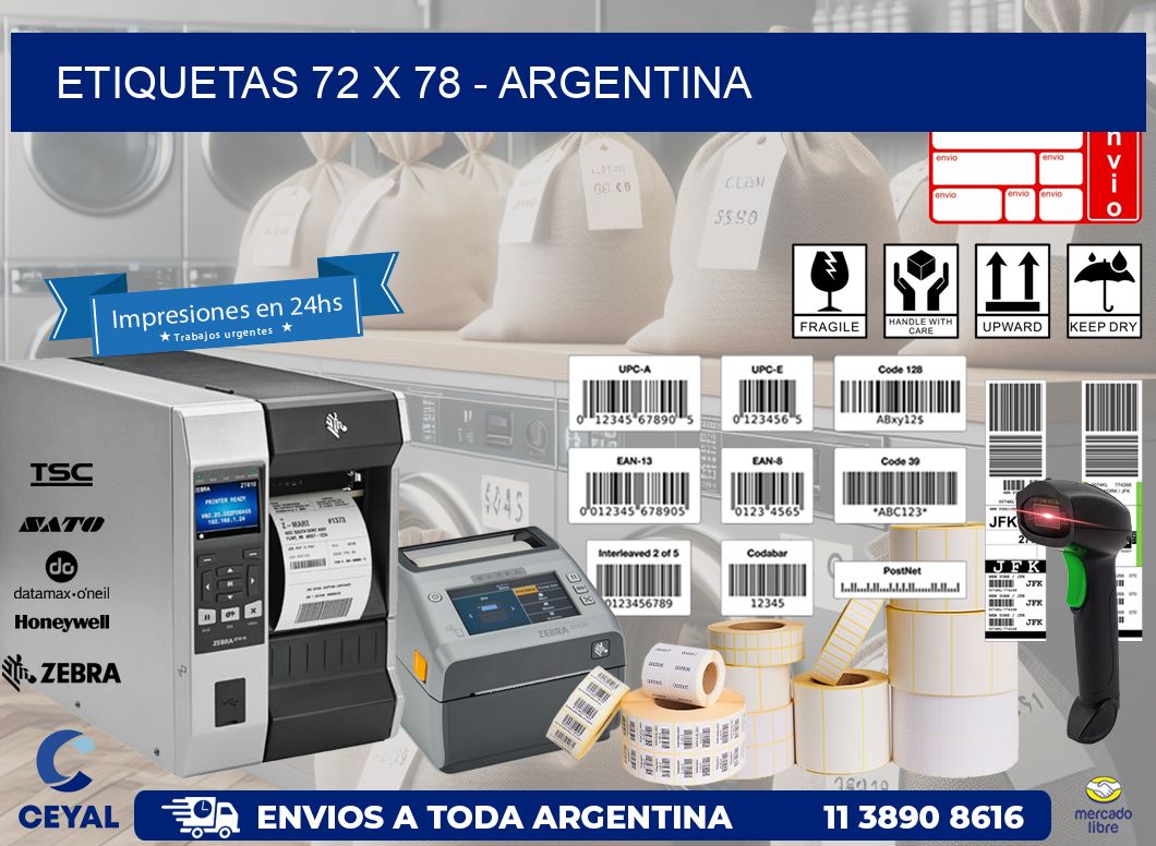 ETIQUETAS 72 x 78 - ARGENTINA