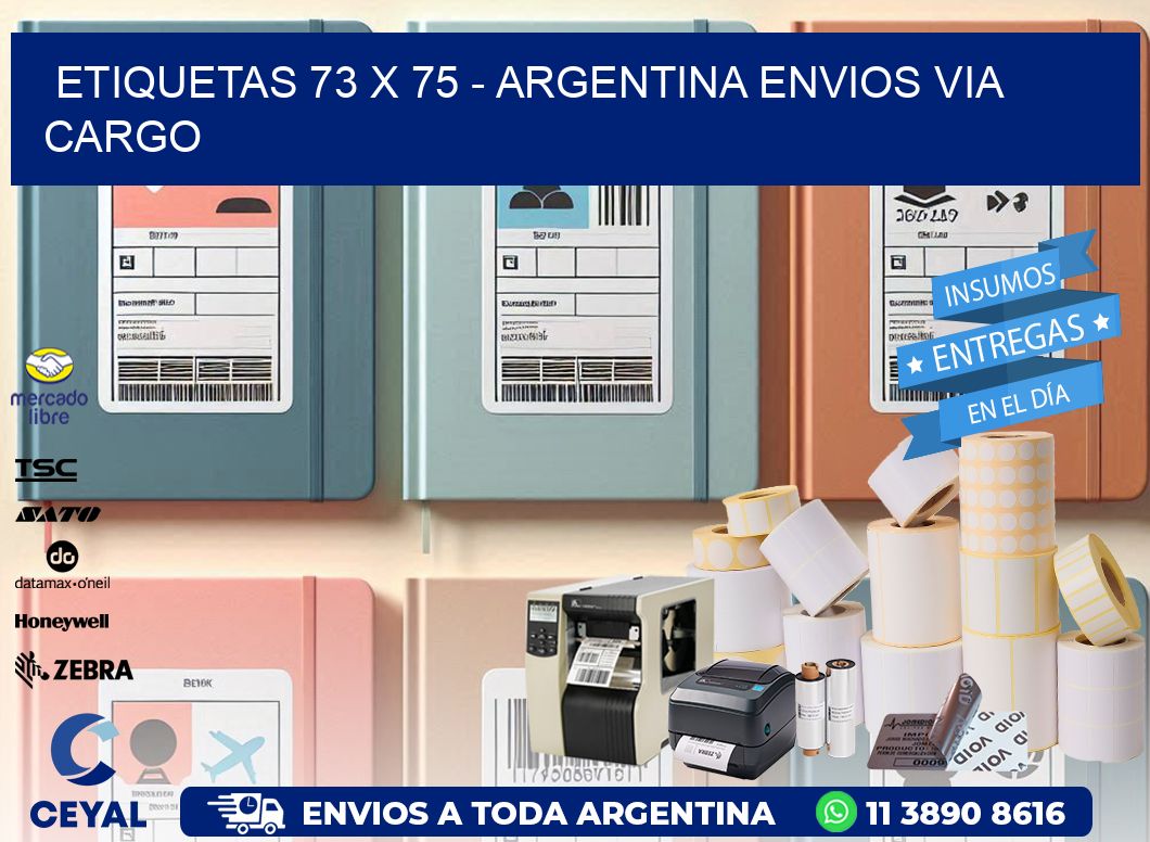 ETIQUETAS 73 x 75 - ARGENTINA ENVIOS VIA CARGO