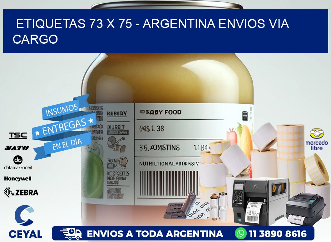 ETIQUETAS 73 x 75 - ARGENTINA ENVIOS VIA CARGO