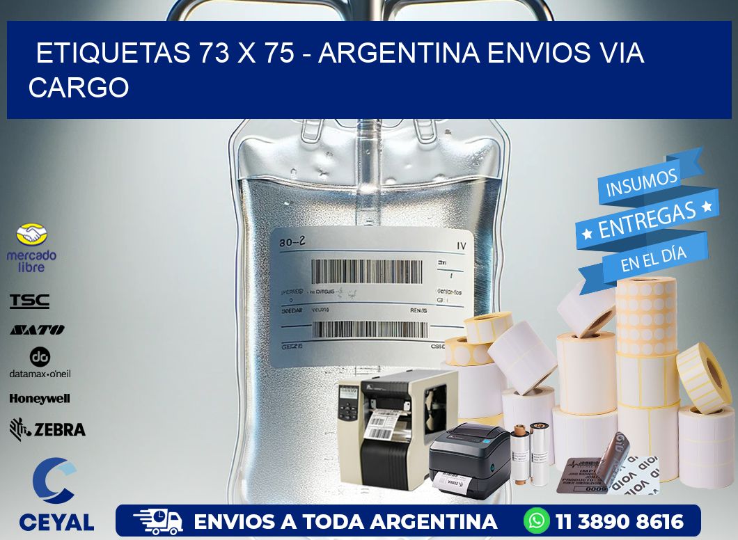 ETIQUETAS 73 x 75 – ARGENTINA ENVIOS VIA CARGO