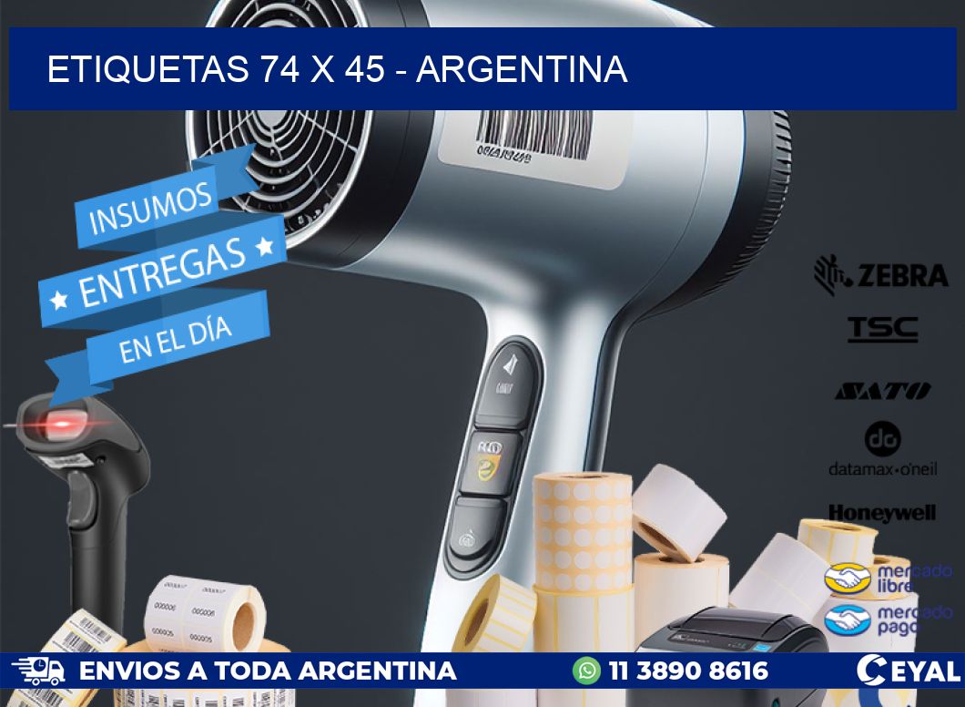 ETIQUETAS 74 x 45 - ARGENTINA