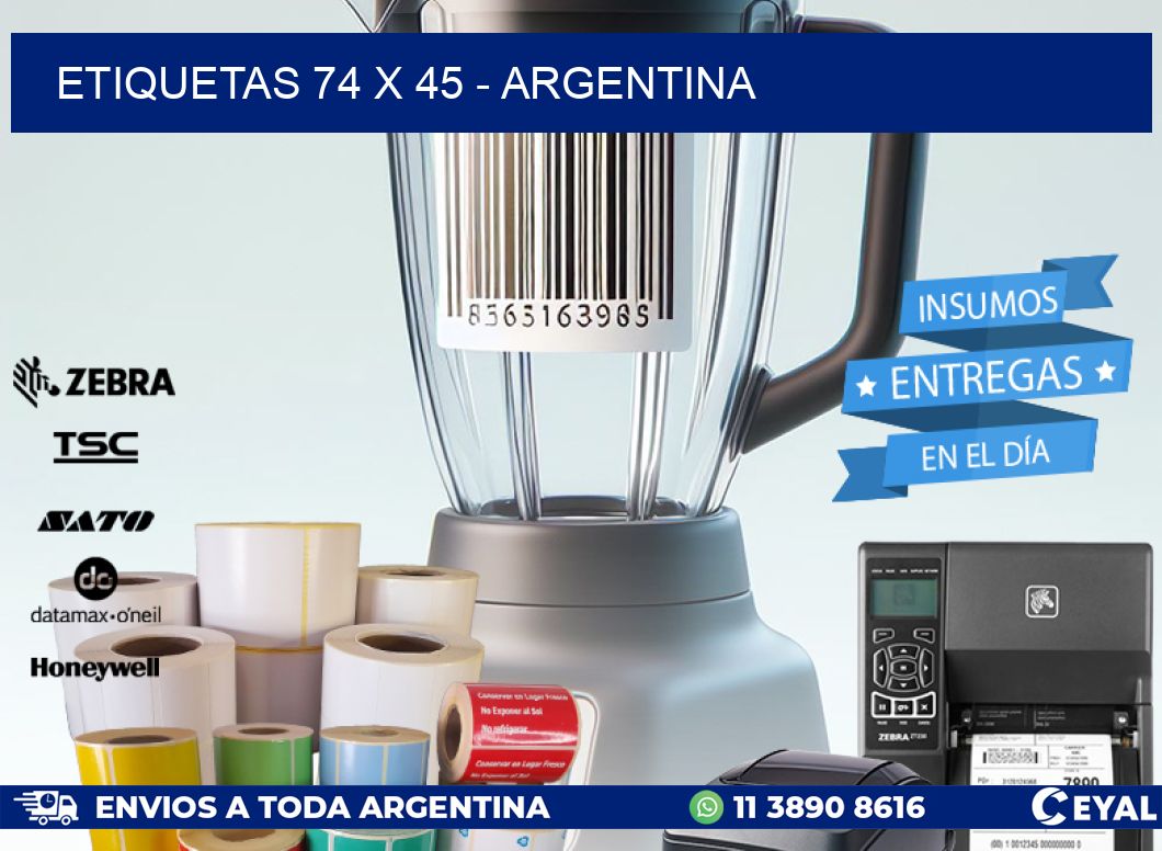 ETIQUETAS 74 x 45 - ARGENTINA