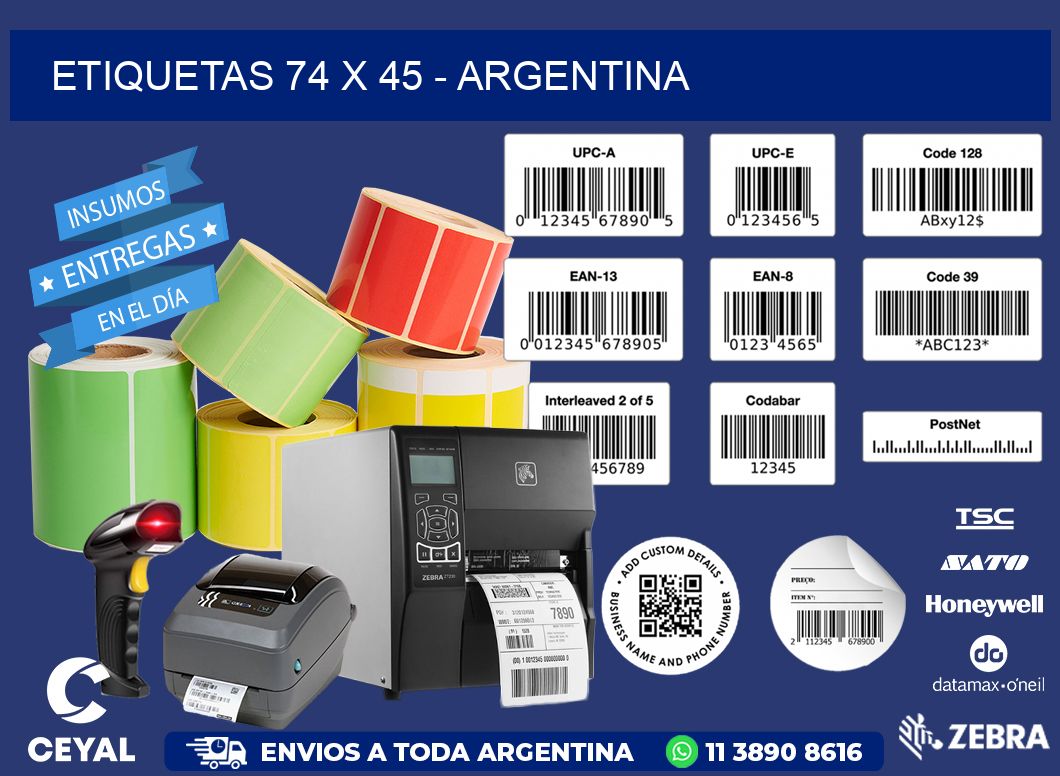 ETIQUETAS 74 x 45 - ARGENTINA