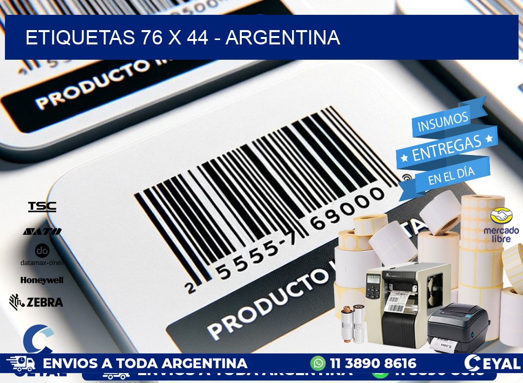 ETIQUETAS 76 x 44 - ARGENTINA