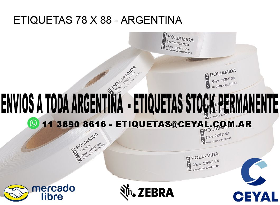 ETIQUETAS 78 x 88 - ARGENTINA