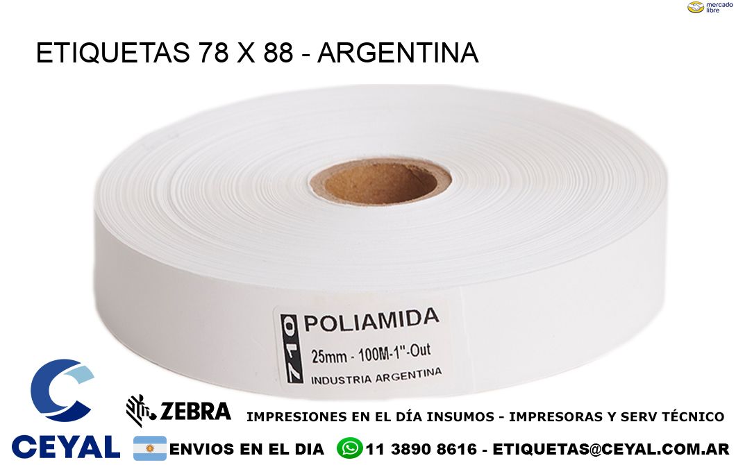 ETIQUETAS 78 x 88 - ARGENTINA