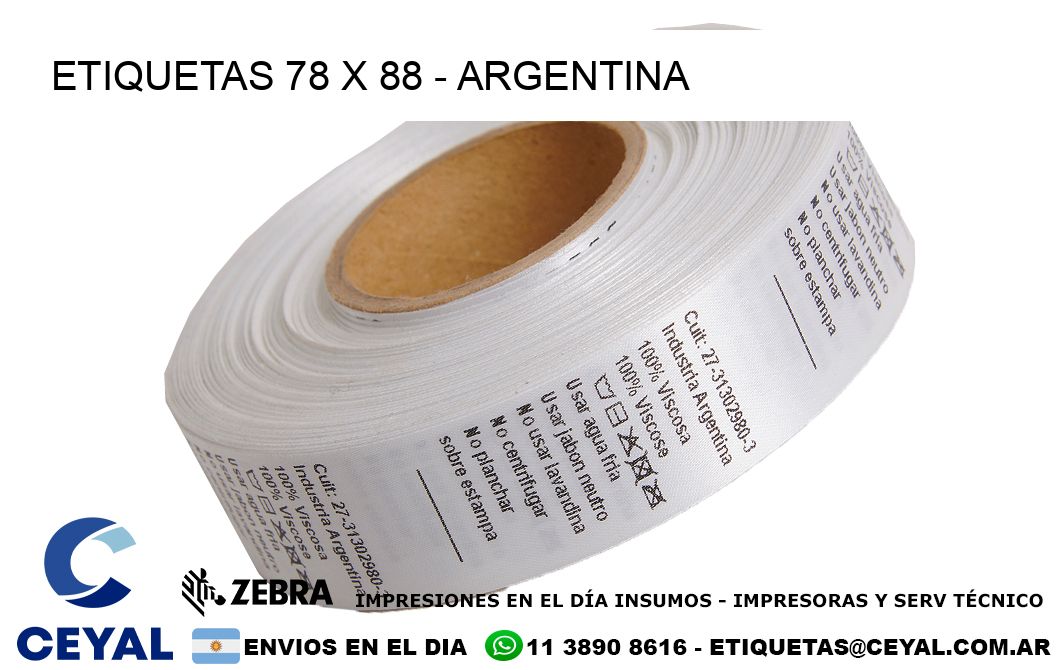 ETIQUETAS 78 x 88 - ARGENTINA