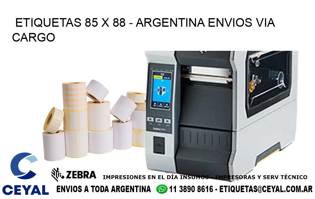 ETIQUETAS 85 x 88 - ARGENTINA ENVIOS VIA CARGO