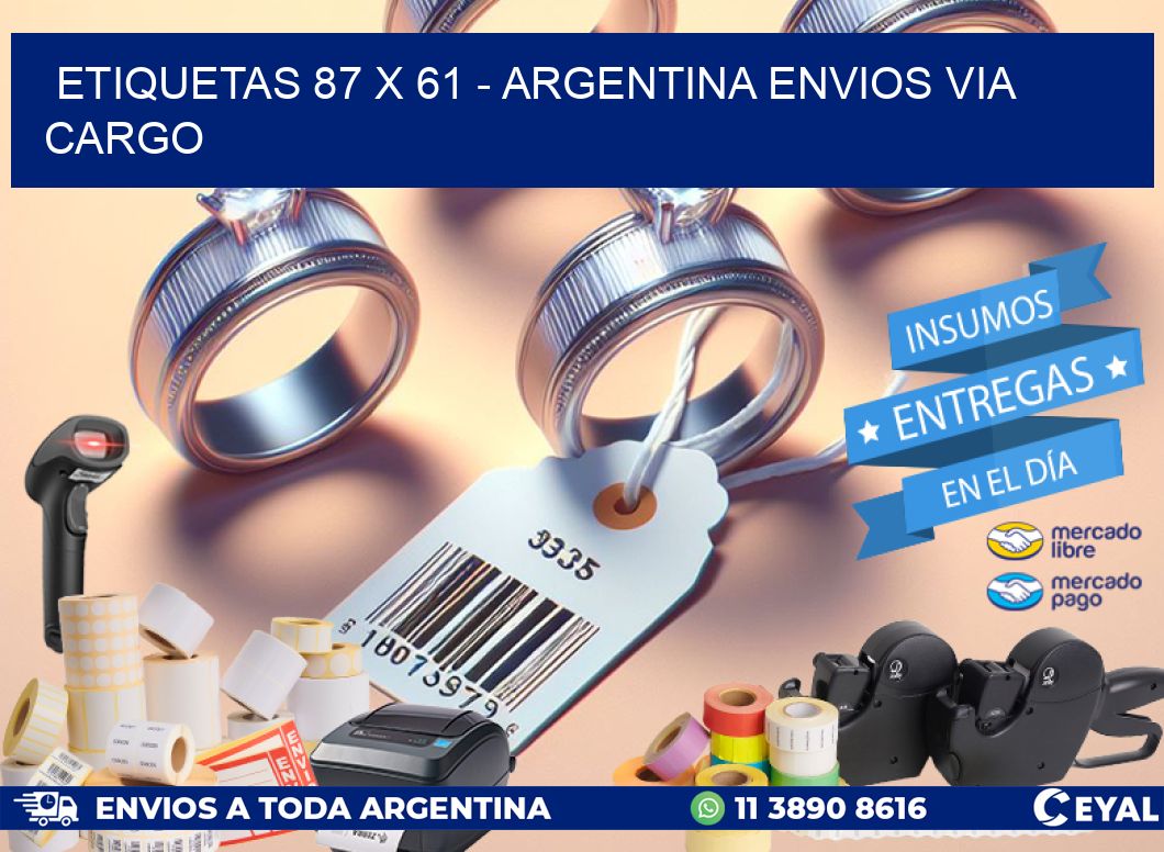 ETIQUETAS 87 x 61 - ARGENTINA ENVIOS VIA CARGO