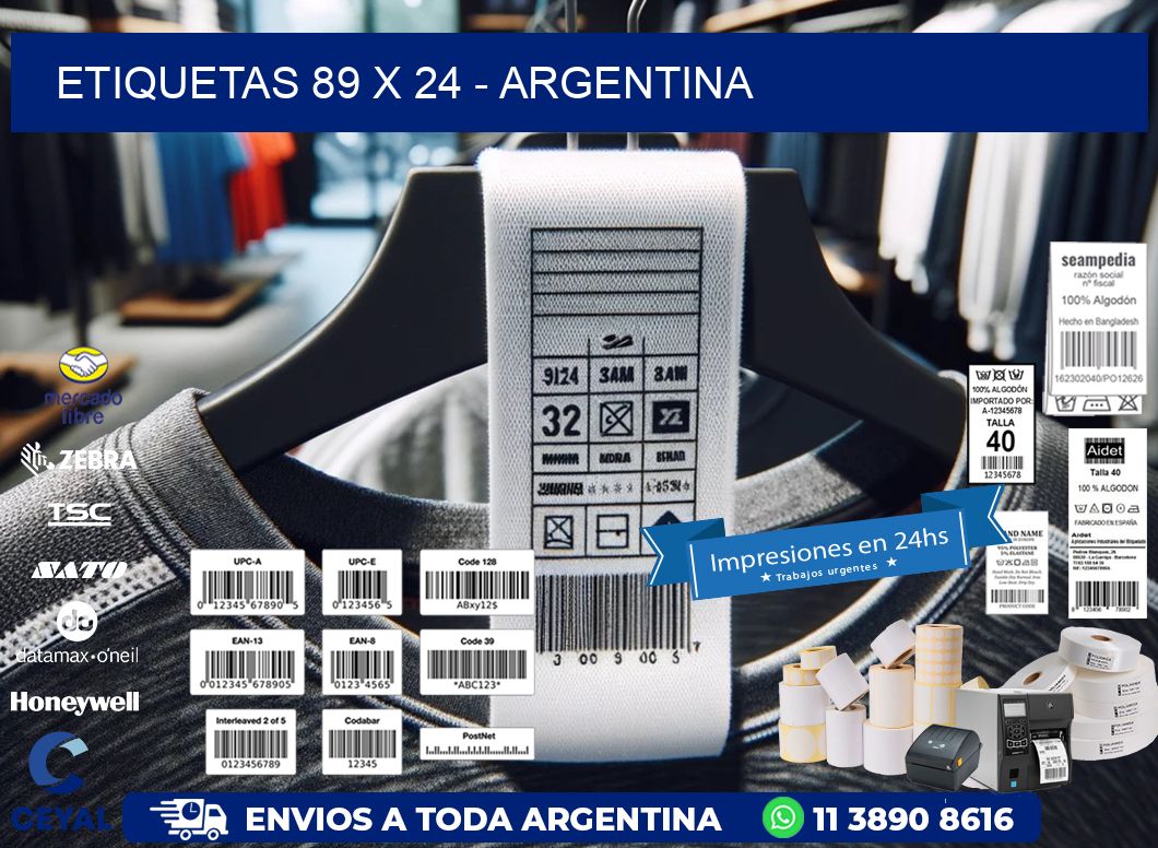 ETIQUETAS 89 x 24 - ARGENTINA