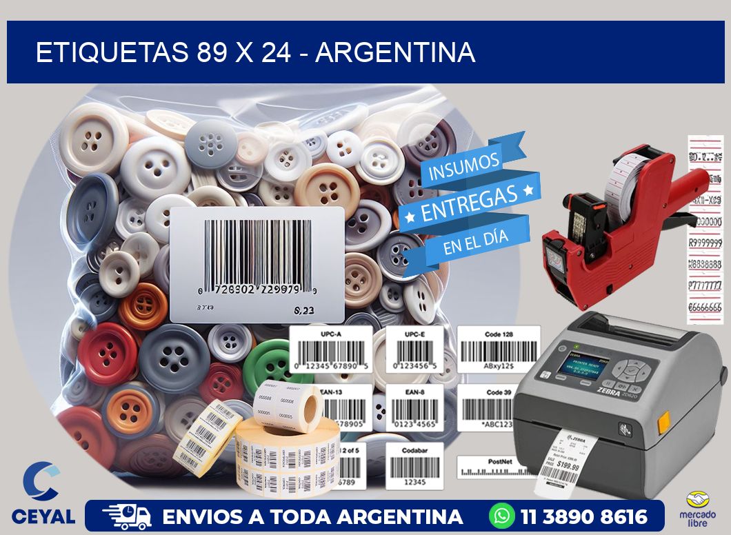 ETIQUETAS 89 x 24 - ARGENTINA