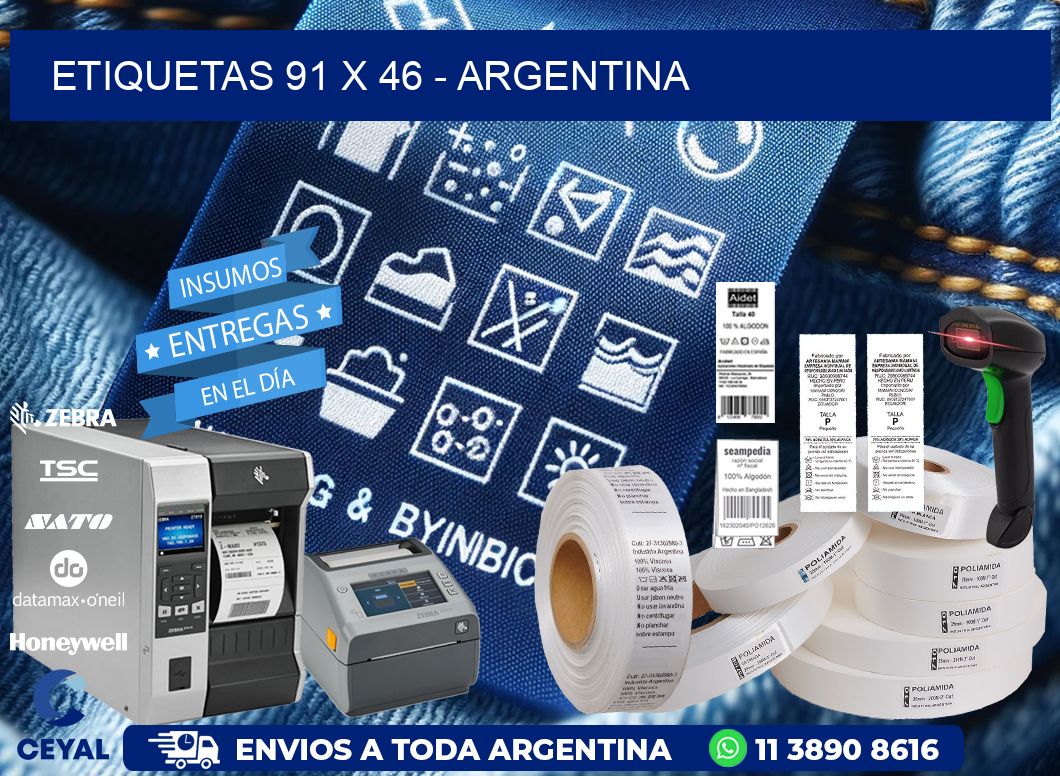 ETIQUETAS 91 x 46 - ARGENTINA