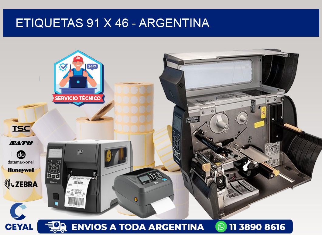 ETIQUETAS 91 x 46 - ARGENTINA