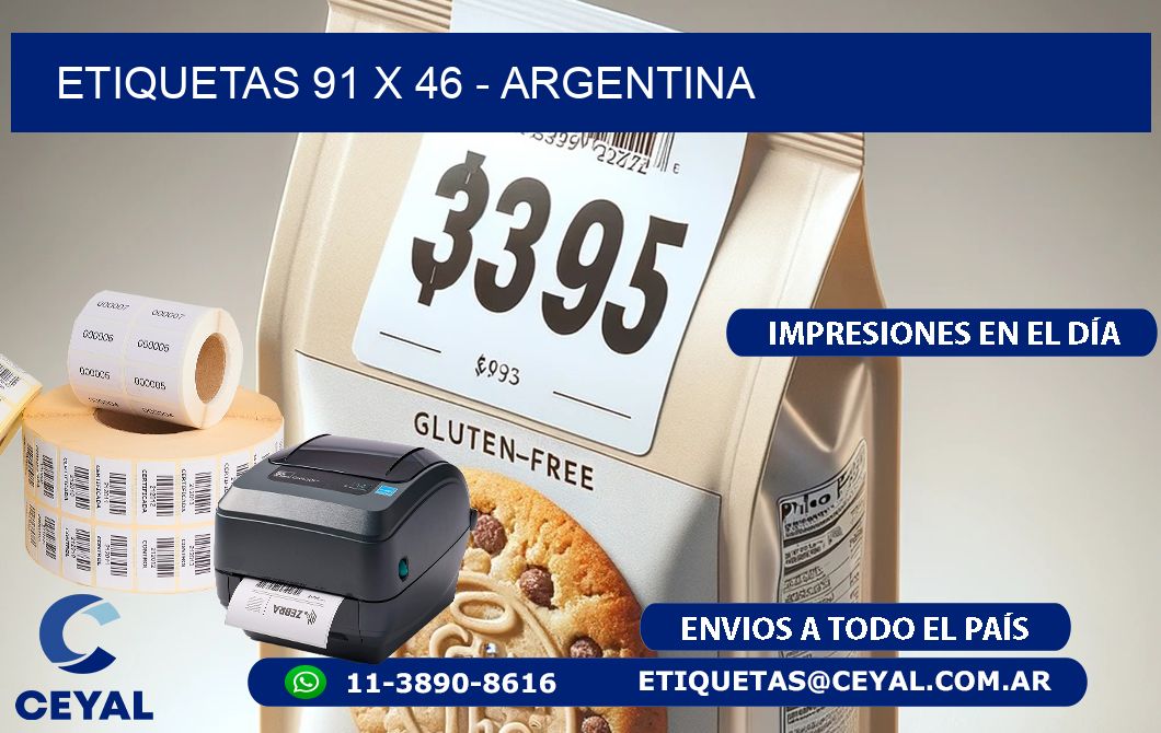 ETIQUETAS 91 x 46 - ARGENTINA