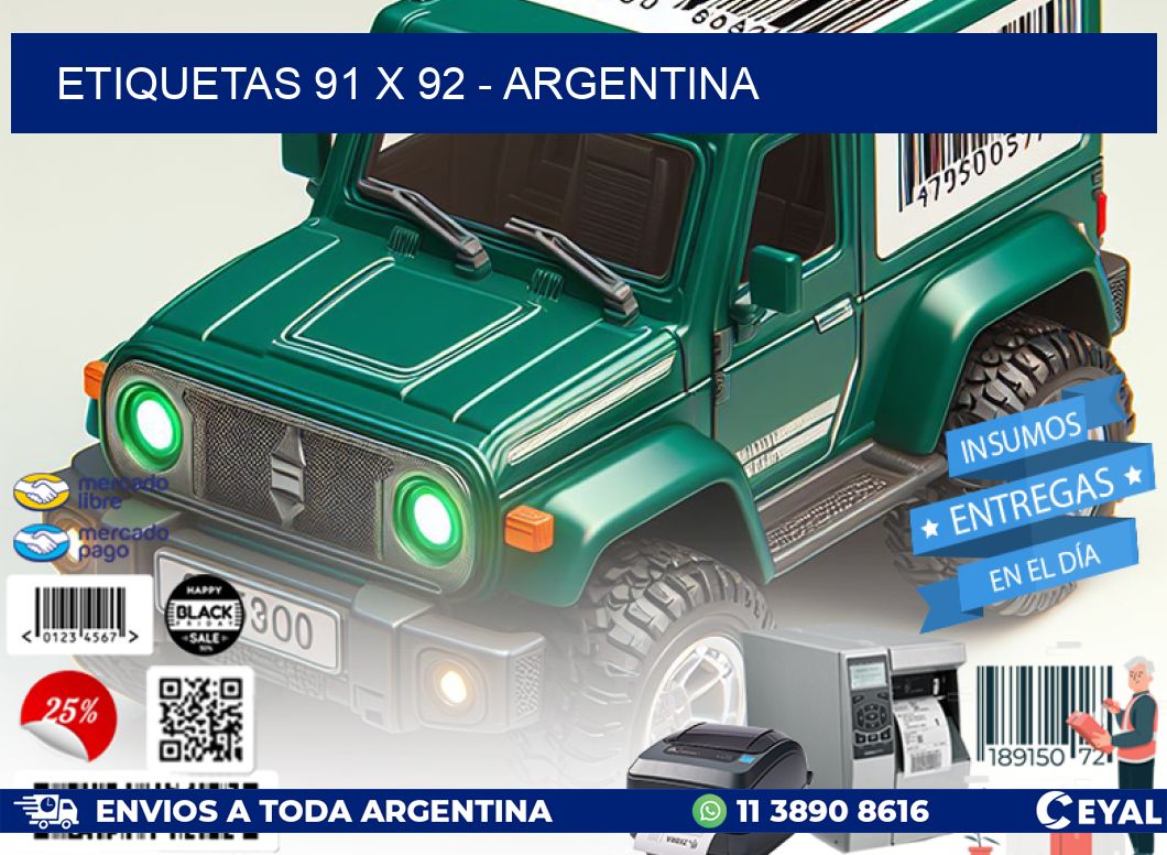 ETIQUETAS 91 x 92 - ARGENTINA