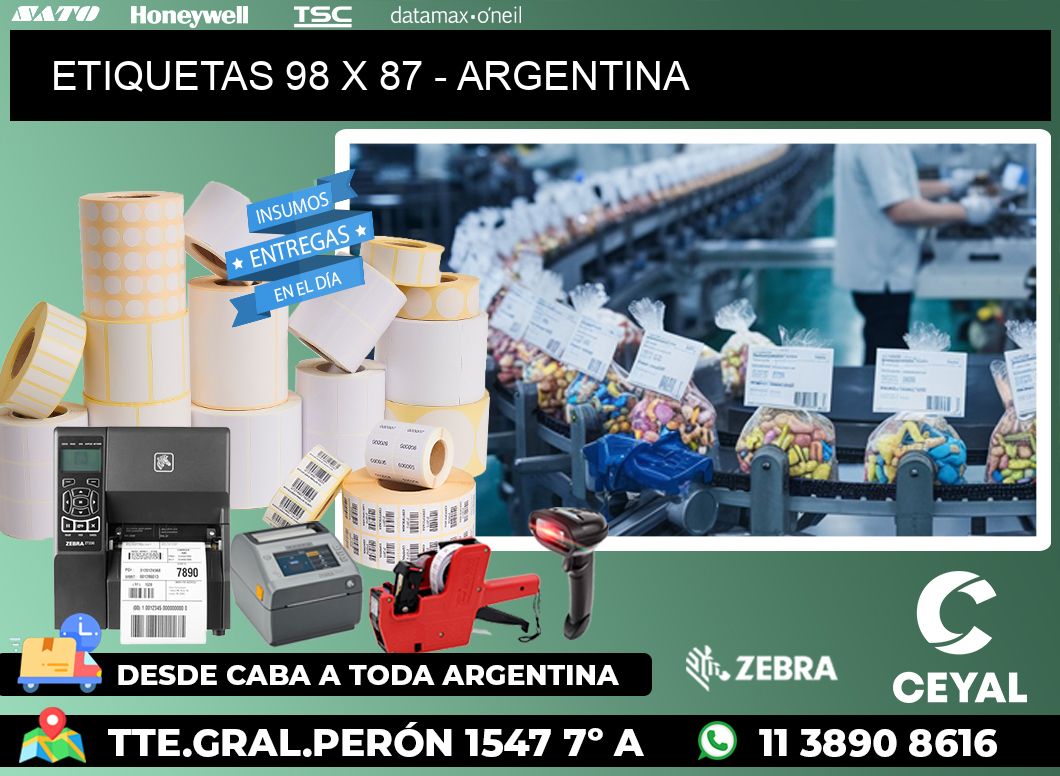 ETIQUETAS 98 x 87 - ARGENTINA