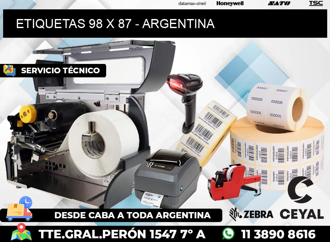 ETIQUETAS 98 x 87 - ARGENTINA