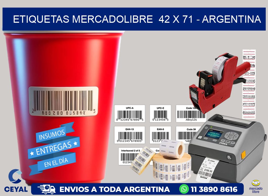 ETIQUETAS MERCADOLIBRE  42 x 71 – ARGENTINA