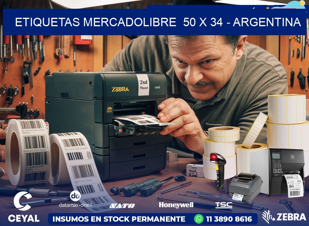 ETIQUETAS MERCADOLIBRE  50 x 34 - ARGENTINA