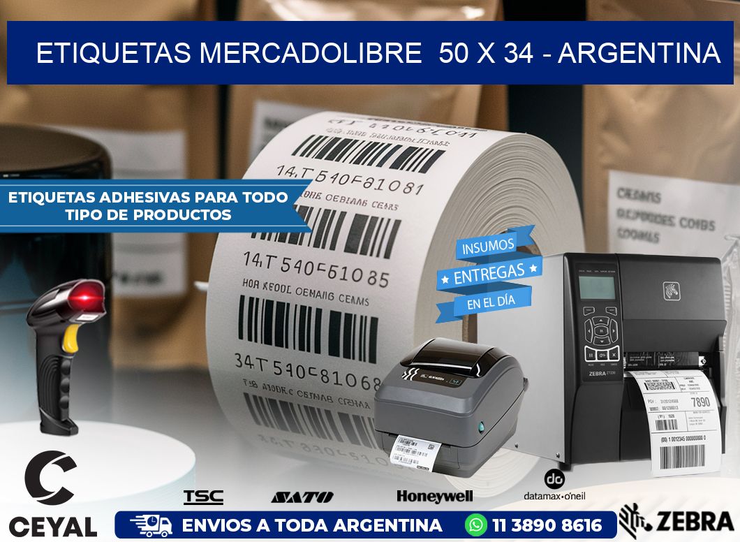 ETIQUETAS MERCADOLIBRE  50 x 34 – ARGENTINA