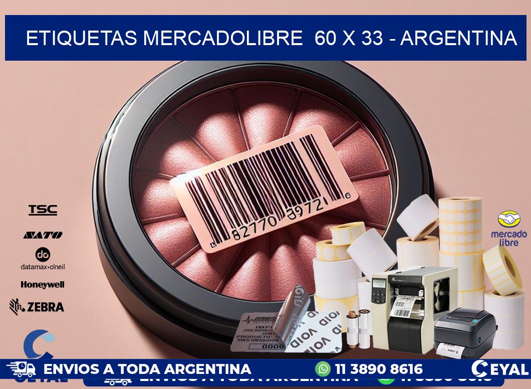 ETIQUETAS MERCADOLIBRE  60 x 33 – ARGENTINA