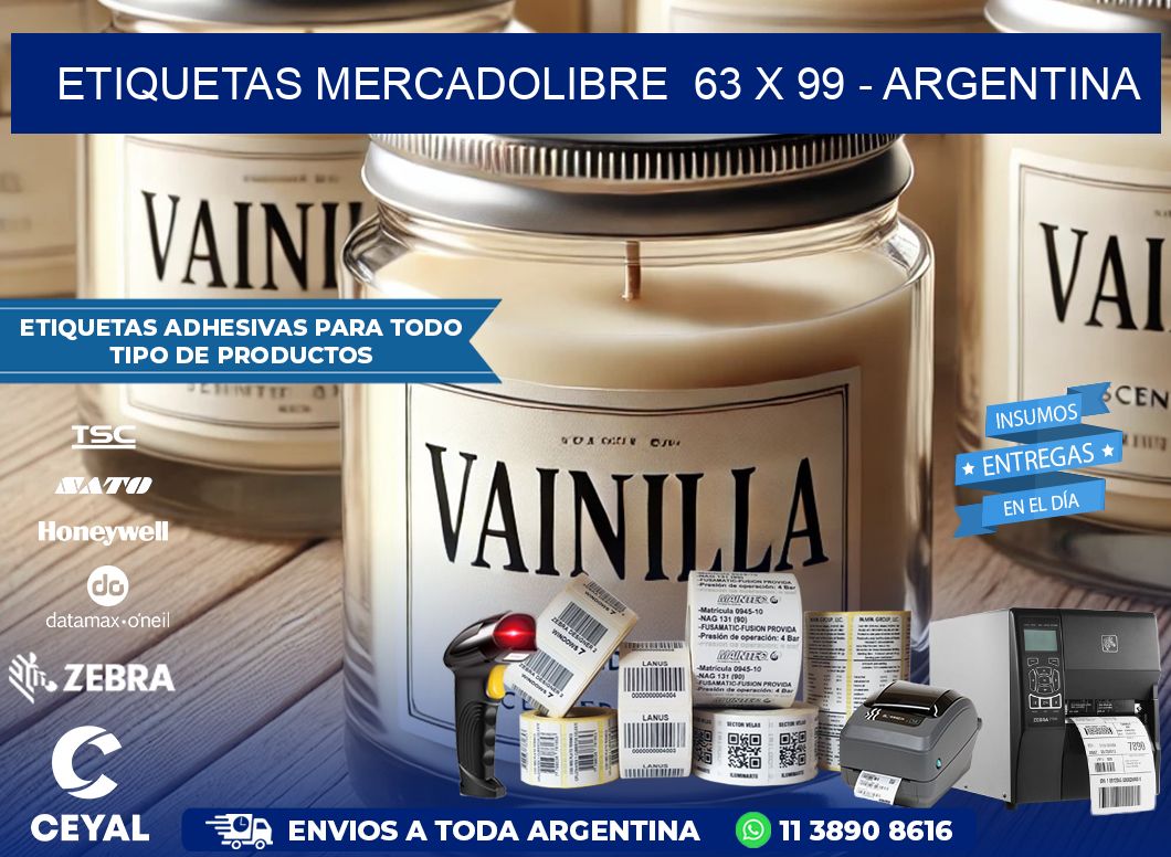 ETIQUETAS MERCADOLIBRE  63 x 99 – ARGENTINA