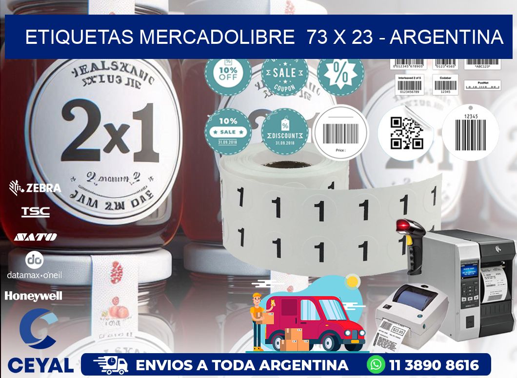 ETIQUETAS MERCADOLIBRE  73 x 23 - ARGENTINA