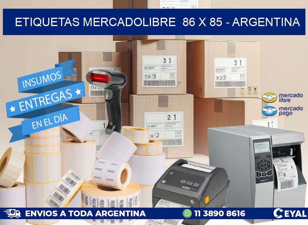 ETIQUETAS MERCADOLIBRE  86 x 85 - ARGENTINA