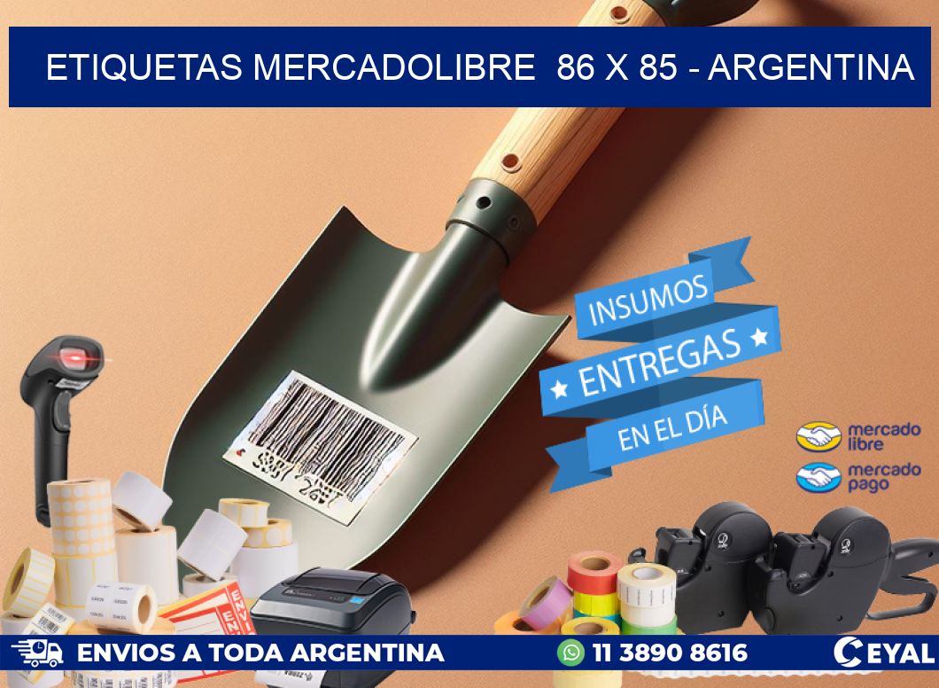 ETIQUETAS MERCADOLIBRE  86 x 85 - ARGENTINA