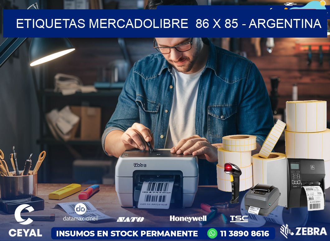 ETIQUETAS MERCADOLIBRE  86 x 85 - ARGENTINA