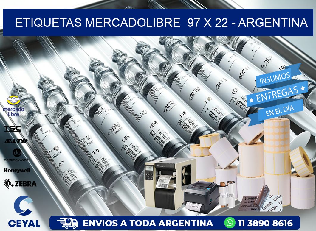 ETIQUETAS MERCADOLIBRE  97 x 22 – ARGENTINA