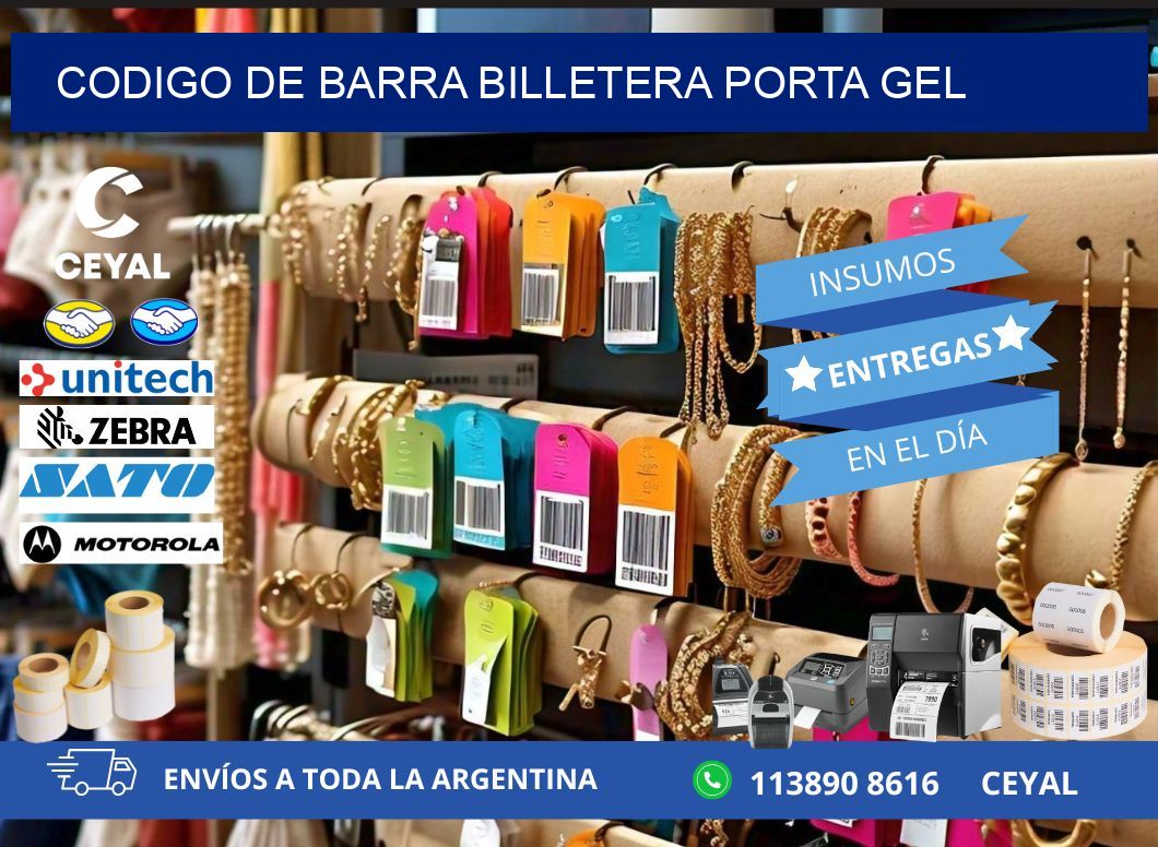 codigo de barra BILLETERA PORTA GEL