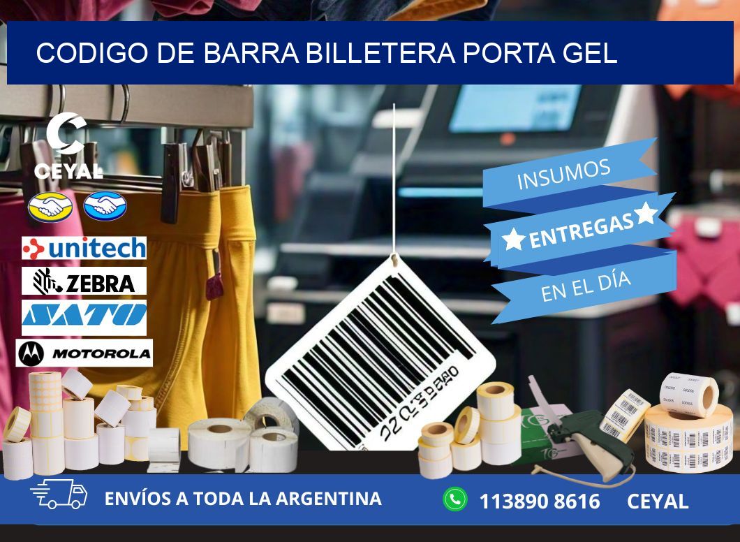 codigo de barra BILLETERA PORTA GEL